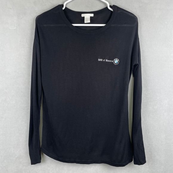 H&M Sweaters - H&M Basic BMW of Monrovia Embroidered Long Sleeve Sweater Top Black Racing XS